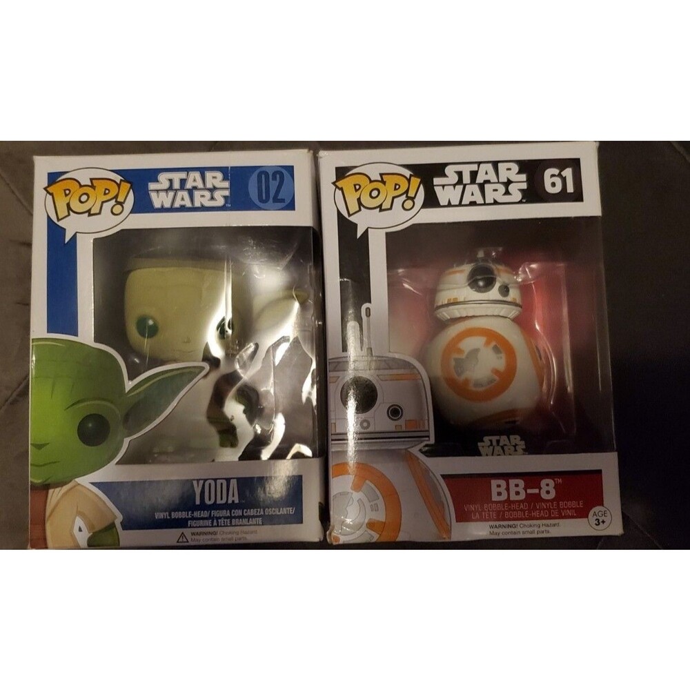Star Wars Funko Pop Lot Yoda and BB8 New in Box